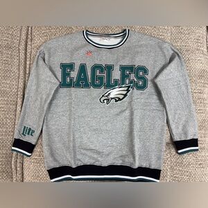 NEW NFL Philadelphia Eagles Miller Lite Crewneck Sweatshirt Men’s XL RARE